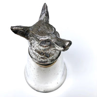Monogrammed Silver Stirrup Cup with Fox Head