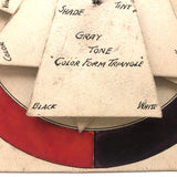 Gorgeous Ink and Watercolor on Board Color Theory Wheel and Triangles