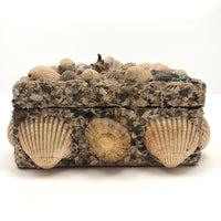 Excellent Antique Shellwork Jewelry Box