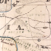 Wonderful Large 1817 Hand-drawn Ink and Watercolor Map of Africa by Lucy Davis