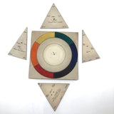 Gorgeous Ink and Watercolor on Board Color Theory Wheel and Triangles