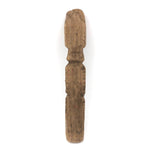 Much Weathered Old Carved Totem with Head and Two Animals