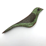 Yves Robitaille Carved and Painted Canadian Folk Art Green Bird