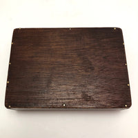 Miniature Antique Bone and Ebony Dominoes with Brass Spinners