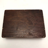 Miniature Antique Bone and Ebony Dominoes with Brass Spinners