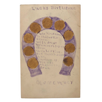 November Lucky Birthstone Antique Hand Drawn Postcard