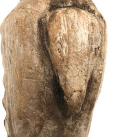 Much Weathered Old Carved Totem with Head and Two Animals