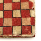 Lovingly Crafted Antique Needlebook with Homespun Checked Fabric Cover