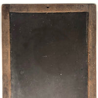 Double-Sided Antique School Slate with Jointed Corners and Carved Initials