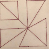 SOLD 1901 Froebel Kindergarten Thread Drawings: Set Two, 4 Drawings
