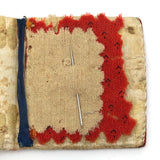 Lovingly Crafted Antique Needlebook with Homespun Checked Fabric Cover