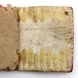 Lovingly Crafted Antique Needlebook with Homespun Checked Fabric Cover