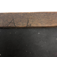 Double-Sided Antique School Slate with Jointed Corners and Carved Initials