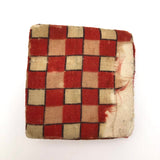 Lovingly Crafted Antique Needlebook with Homespun Checked Fabric Cover