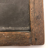 Double-Sided Antique School Slate with Jointed Corners and Carved Initials