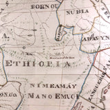 Wonderful Large 1817 Hand-drawn Ink and Watercolor Map of Africa by Lucy Davis