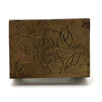 Chinese Brass Matchbox Holder with Dog