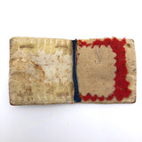 Lovingly Crafted Antique Needlebook with Homespun Checked Fabric Cover