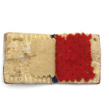 Lovingly Crafted Antique Needlebook with Homespun Checked Fabric Cover