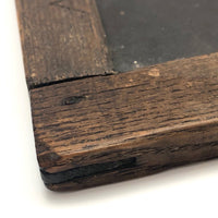 Double-Sided Antique School Slate with Jointed Corners and Carved Initials