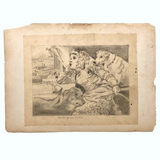 Marshall J. Rockwell Antique Pencil Drawings, Girl with Dogs and Portrait