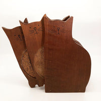 Vintage Cat-Shaped Coasters - Set of 6