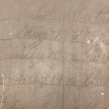 Double-Sided Antique School Slate with Jointed Corners and Carved Initials