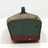Green and Red Painted Wonderful Old Wooden Toy Row Boat