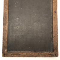 Double-Sided Antique School Slate with Jointed Corners and Carved Initials