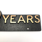 Cast Brass "40 Years" Wall Mount Plaque