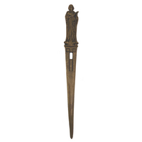 Brass Art Nouveau Letter Opener with Woman Holding Book