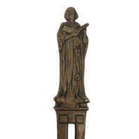 Brass Art Nouveau Letter Opener with Woman Holding Book