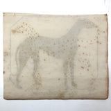 Late 1830s Naive British Ink and Watercolor: The Greyhound