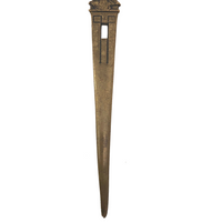 Brass Art Nouveau Letter Opener with Woman Holding Book