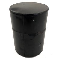 Black and Red Hand-painted Japanese Tea Caddy