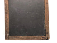 Double-Sided Antique School Slate with Jointed Corners and Carved Initials