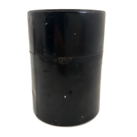 Black and Red Hand-painted Japanese Tea Caddy
