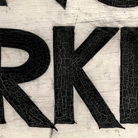 Private No Parking Old Hand-painted Wooden Sign