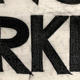 Private No Parking Old Hand-painted Wooden Sign
