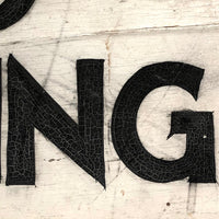 Private No Parking Old Hand-painted Wooden Sign