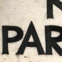 Private No Parking Old Hand-painted Wooden Sign
