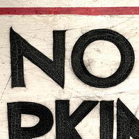 Private No Parking Old Hand-painted Wooden Sign