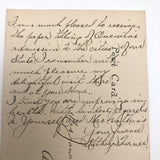 Hand-drawn "The Thank You is the Latest Thing in Art" Antique Postcard