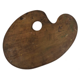 Antique Mahogony Painter's Palette