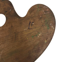 Antique Mahogony Painter's Palette