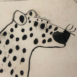 Late 1830s Naive British Ink and Watercolor: The Coach Dog
