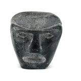 SOLD Wonderful Inuit Carved Stone Head with Mustache and Goatee, Dated 1967, Signed Elijah