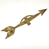 Old Brass Weathervane Pointing Arrow