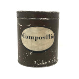 Antique "Compositio" Hand-painted Tin
