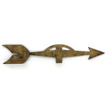 Old Brass Weathervane Pointing Arrow